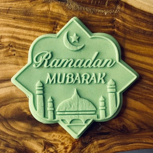 Ramadan Mubarak Debosser Stamp and Cutter. Ramadan Fondant Icing Cupcake Decorating