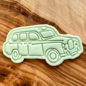 London Taxi Cookie Cutter +Stamp. Fondant Icing Cupcake Decorating