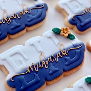 Eid Mubarak Debosser Stamp and Cutter. Eid Cookies Stamp.