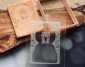 Islamic Arch with Lantern Debosser Stamp and Cutter. Ramadan Mubarak. Ramadan Kareem. Fondant Icing Biscuit Decorating