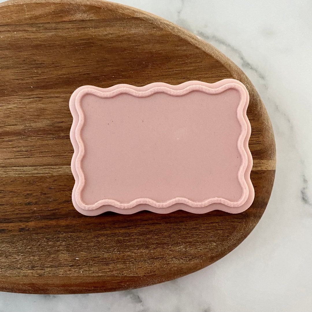 Rectangle Wavy Cookie Cutter. Fondant Biscuit Cutter - Etsy