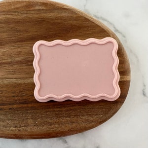 Rectangle Wavy Cookie Cutter. Fondant Biscuit Cutter
