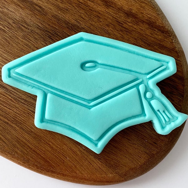 Timbre de biscuit de chapeau de graduation | Timbre de biscuit de diplôme de fin d'études | Décoration Glaçage Fondant