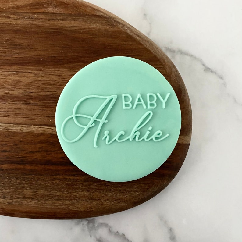 Custom Baby Name Cookie Embosser Stamp Baby Shower Fondant Biscuit ...