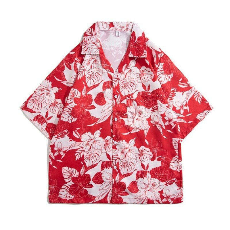 Discover Camisa Hawaiana Roja Vintage Unisex