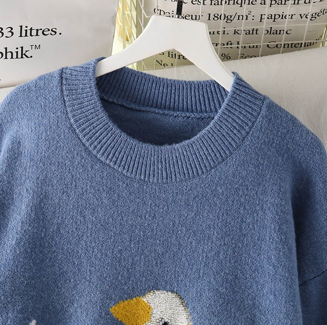 Goose Wow Sweater Jumper Long Sleeve Goose Print Loose | Etsy
