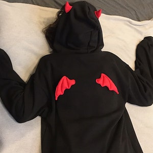 Little Devil Gothic Hoodie Harajuku Sweatshirts Women Demon | Etsy