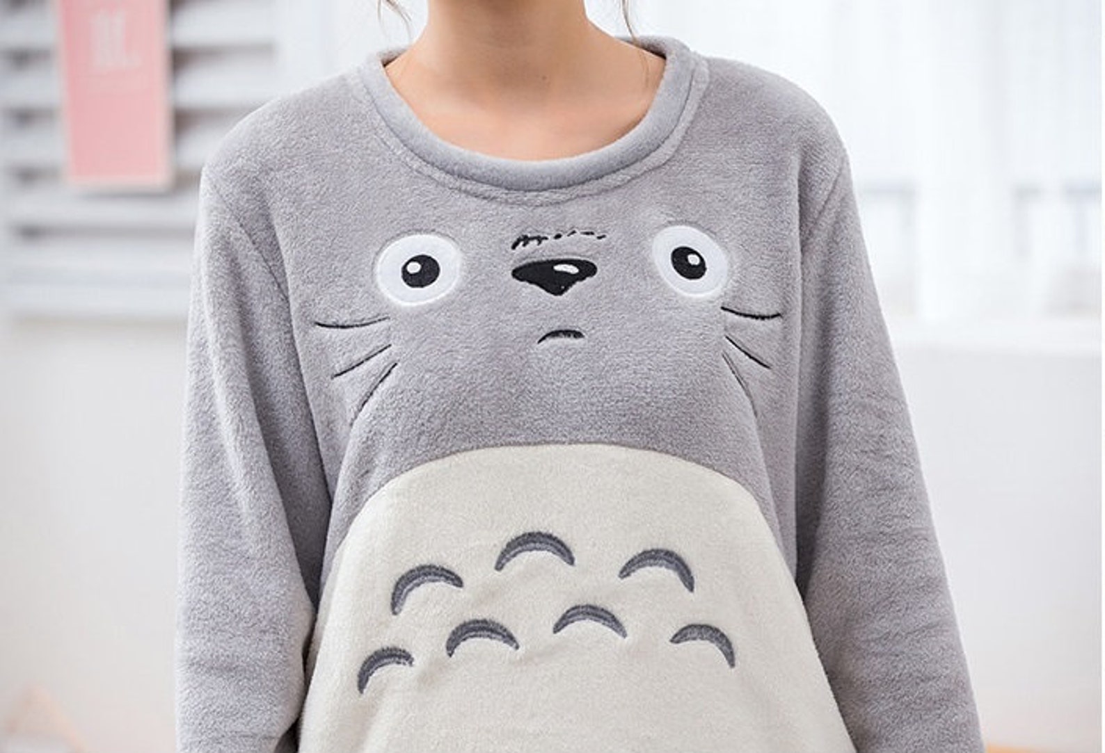 Cute Anime Nightgowns Sets Warm Sleepwear Set Top Women Etsy