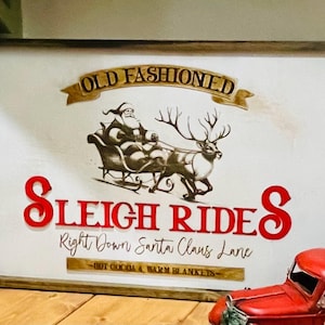 Sleigh Rides Christmas sign