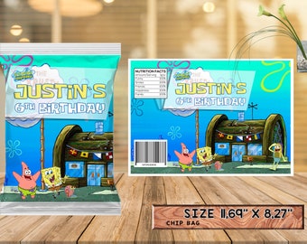 Spongebob Chip Bags Etsy