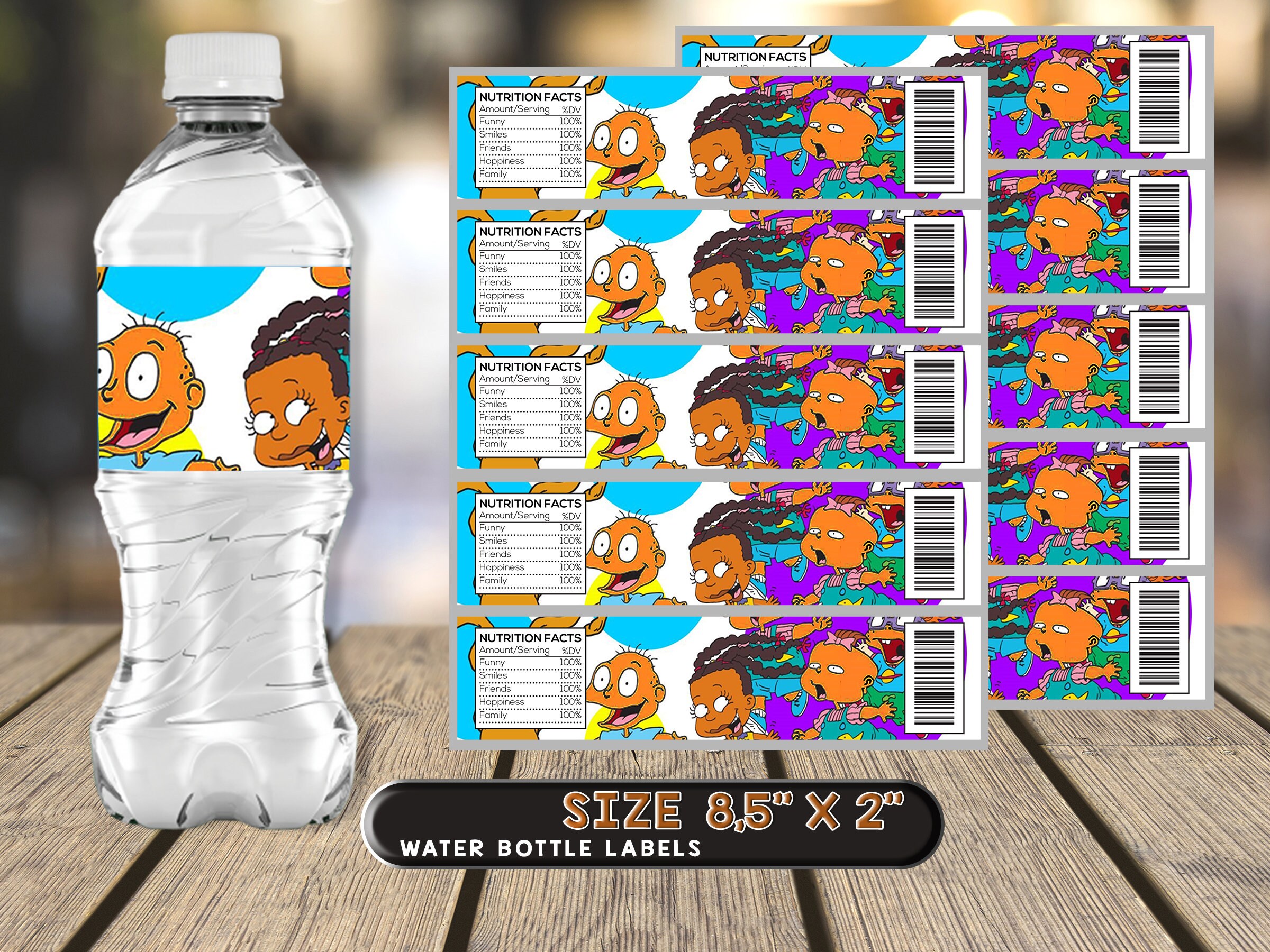 Rugrats Water Bottle Labels Rugrats Water Bottle Labels | Etsy