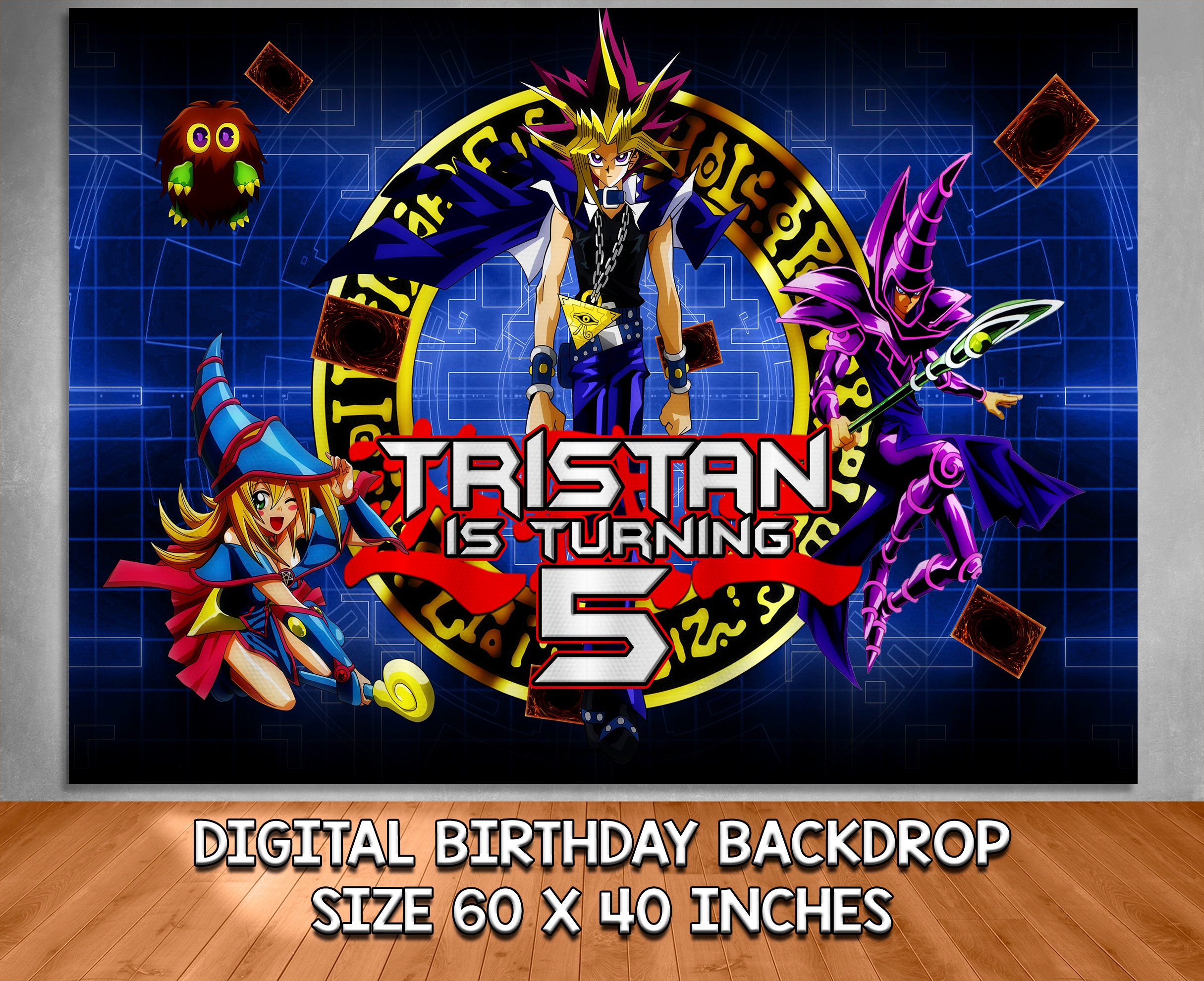 Yu-Gi-Oh Birthday Backdrop Yu-Gi-Oh Birthday Banner Yu-Gi-Oh | Etsy