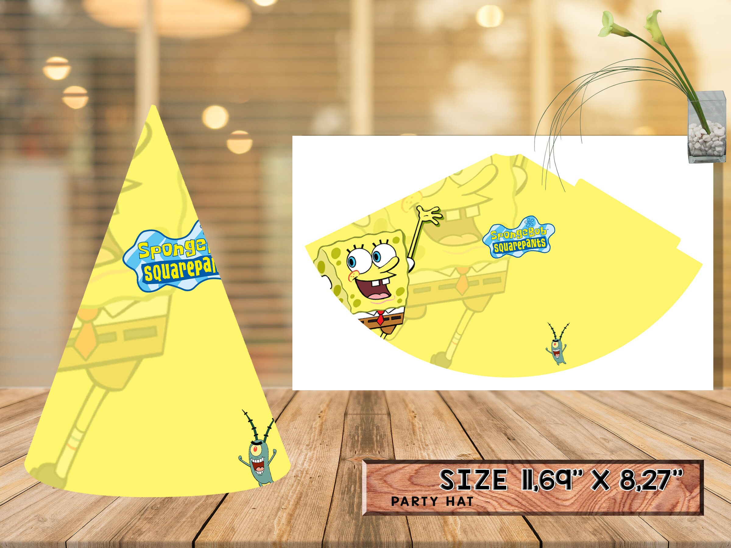 SpongeBob SpongeBob Party Hat SpongeBob Verjaardagsfeestje Etsy