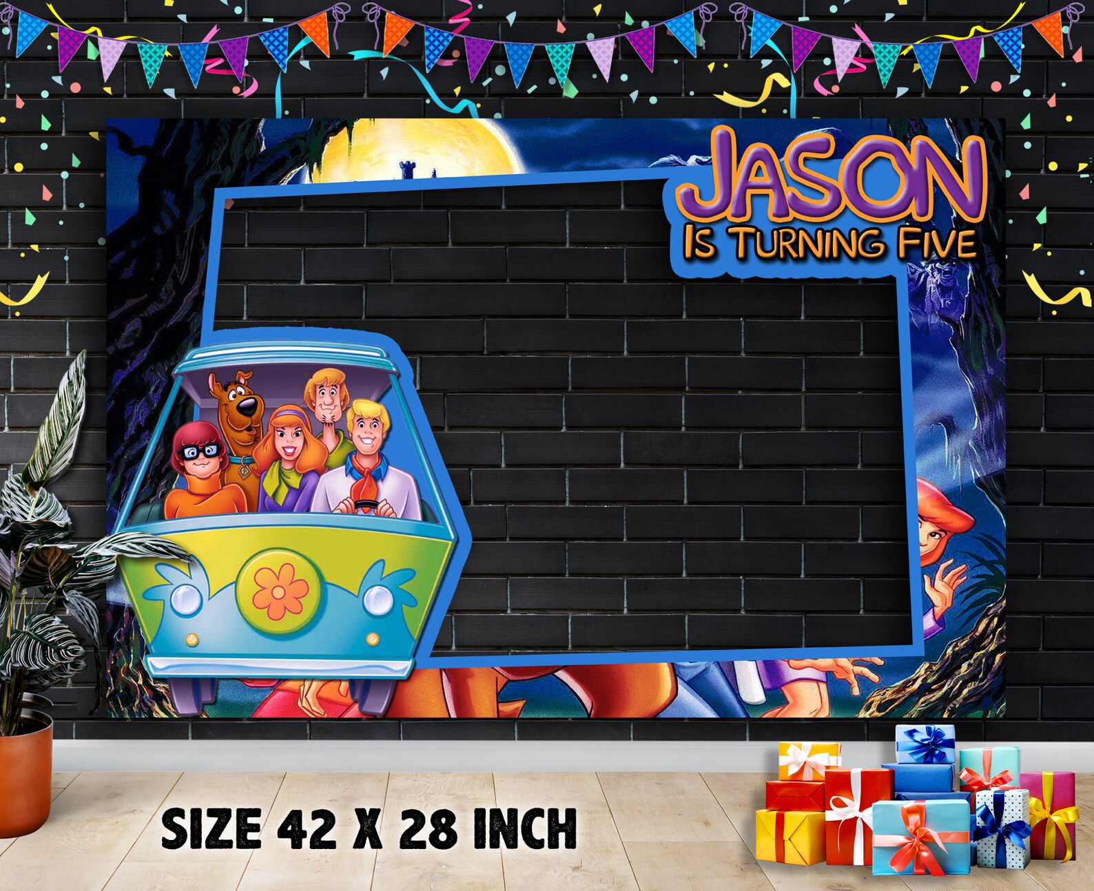 Scooby Doo Scooby Doo Photo Booth Frame Scooby Doo Birthday Etsy