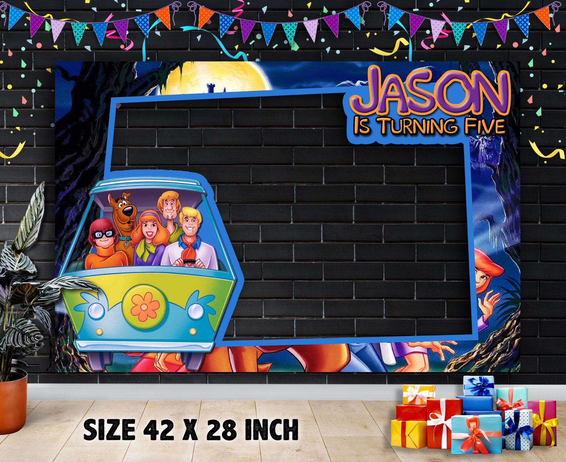 Scooby Doo Scooby Doo Photo Booth Frame Scooby Doo Birthday | Etsy