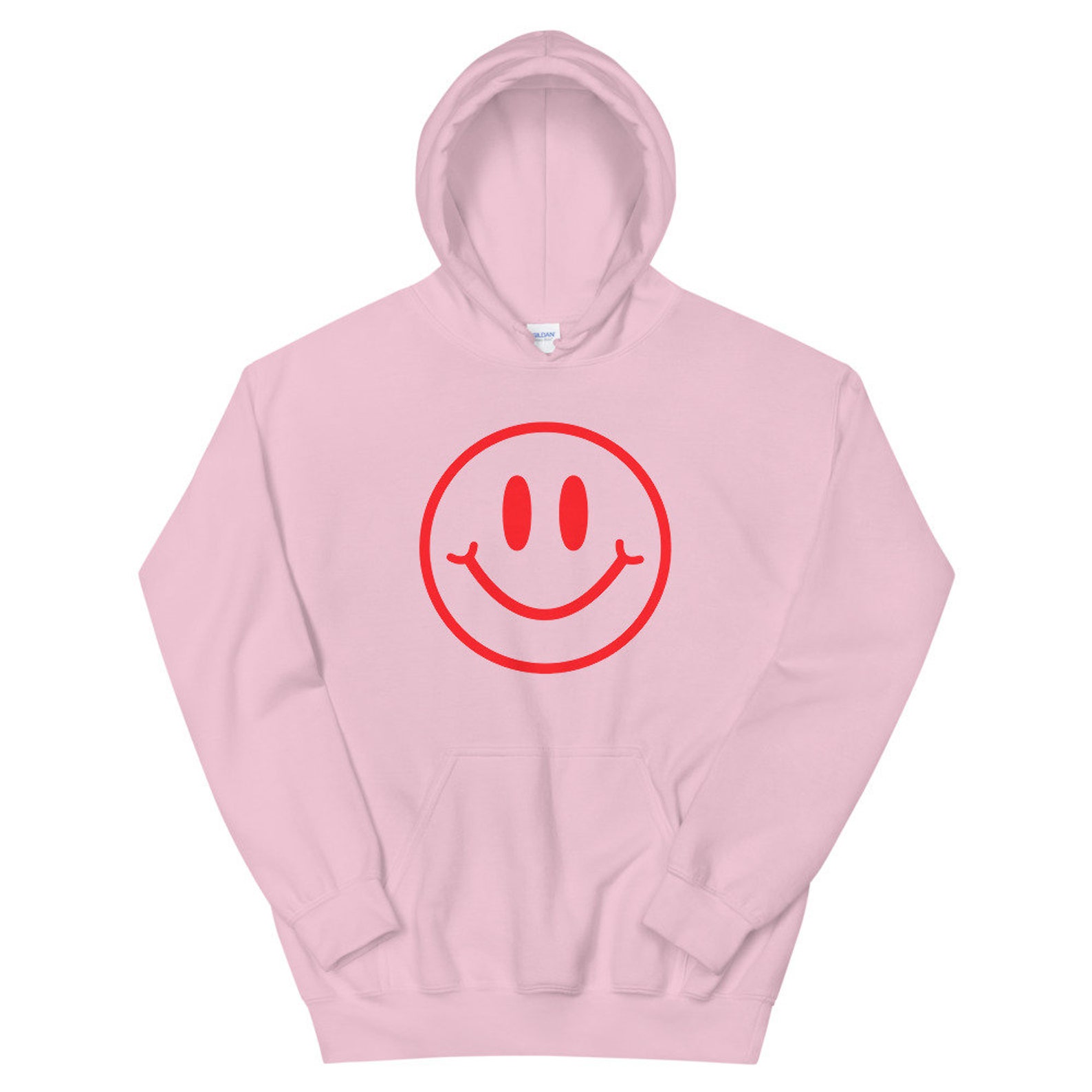 Happy Smiley Hoodie / Kinda Happy Hoodie / Happy Face Hoodie / Etsy
