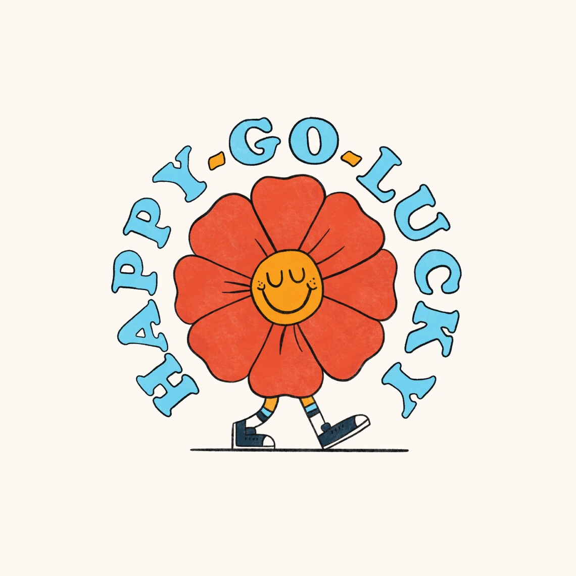 Happy Go Lucky Poster Physical Print / Teacher Classroom Etsy