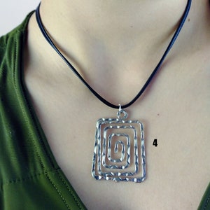 Handcrafted Greek key pendant Meander dangle earrings Greek gold or silver plated meander necklace Ancient Greek symbolic jewelry
