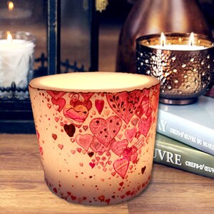 Unique tealight candle holder Paraffin handmade holder Love decorative candle holder Scented tealight candle Valentine&#39;s day table decor