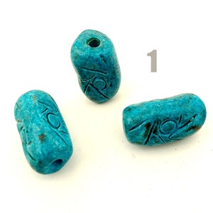 15 pcs Greek ceramic oval bead 14x22mm Handmade matte finish ceramic engraved  bead Fashion ceramic unglazed spacer bead Diy jewelry supply