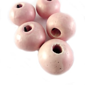 4 pcs Greek matte enamelled round bead 26x21mm handmade matte glazed ceramic round bead Large ceramic enamel round bead Organic round bead