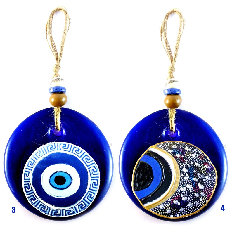 Evil Eye Wall Hanging 14cm Greek Evil Eye Wall Decor Painted Etsy