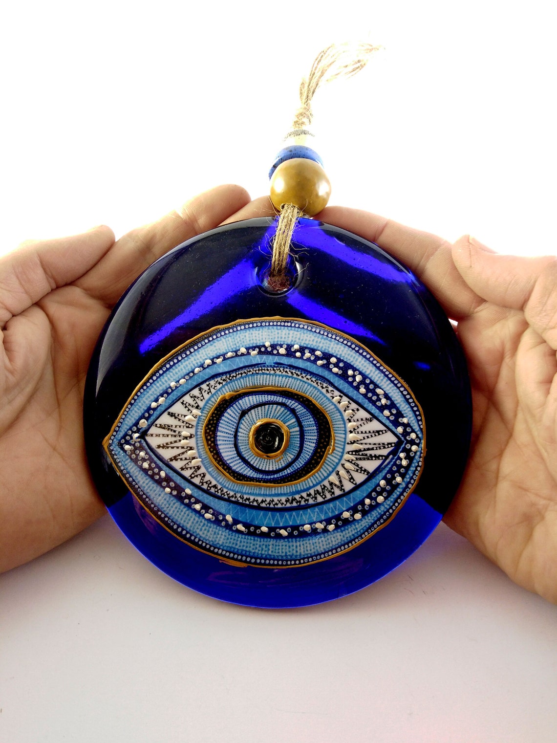 Evil Eye Wall Hanging 14cm Greek Evil Eye Wall Decor Painted Etsy