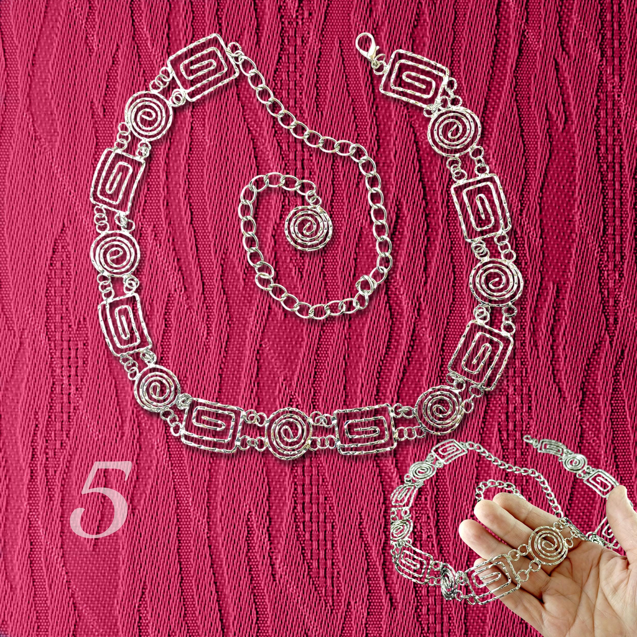 Rhinestone Chain Belt - Vintage Greek Key Design with a Rose Drop il_fullxfull.6980539382_dtsv.jpg main image 2