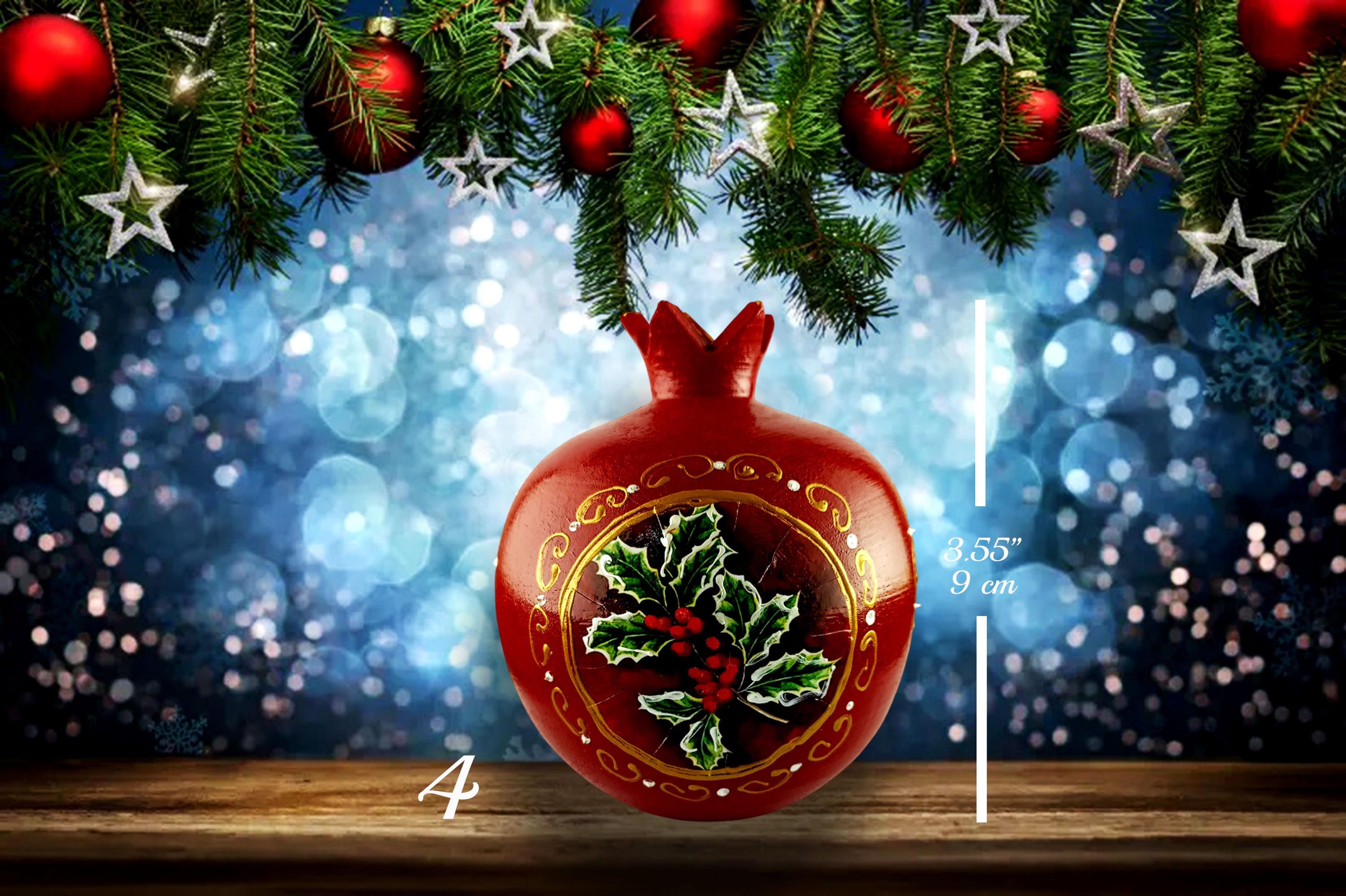 GRAFF クリスマスオーナメント 装飾用ギリシャ風ザクロのオーナメント、サンタクロースとクリスマス