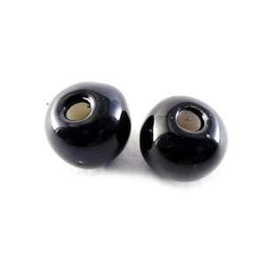 6 pcs Greek enamelled round bead 16x13mm handmade glazed ceramic round bead Ceramic enamel round bead Organic round bead Diy jewelry supply