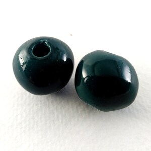 6 pcs Greek enamelled round bead 20x19mm handmade glazed ceramic round bead Ceramic matte enamel bead Organic round bead Diy jewelry supply