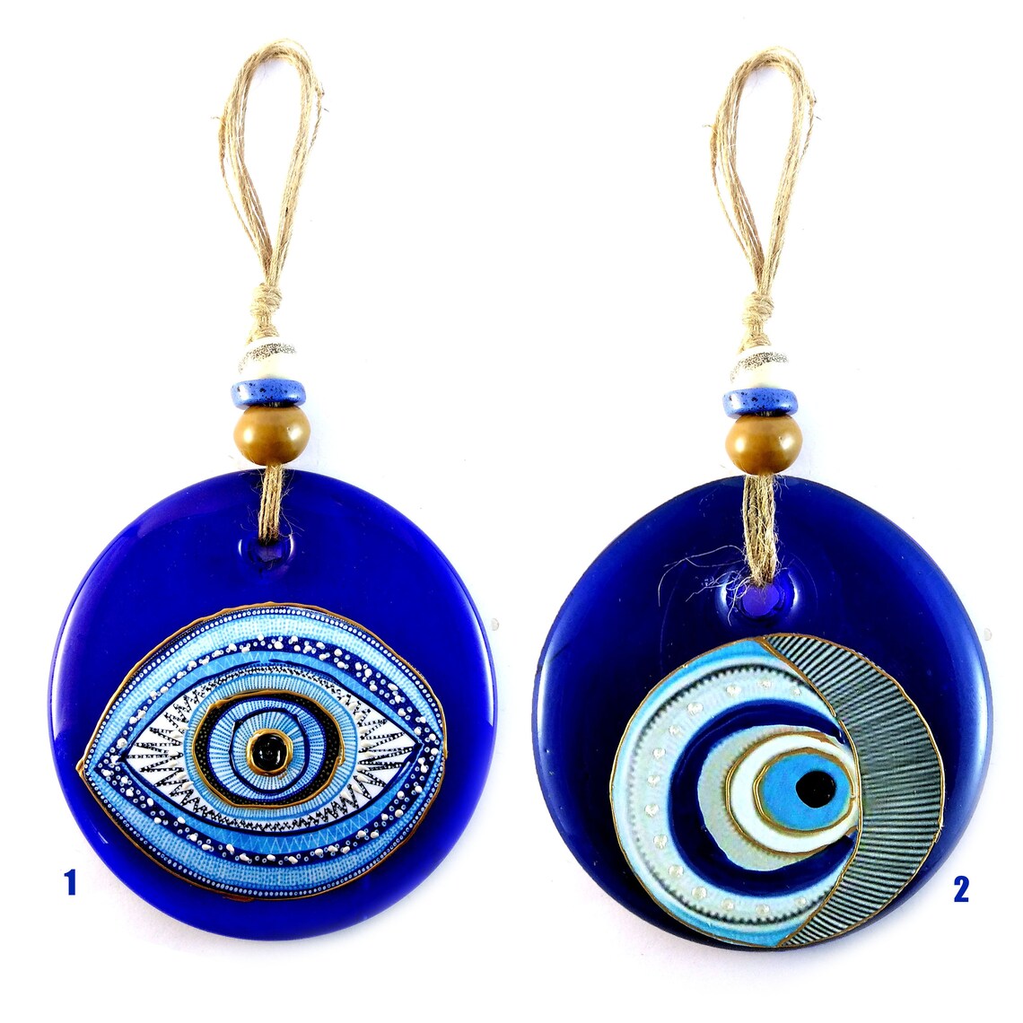 Evil Eye Wall Hanging 14cm Greek Evil Eye Wall Decor Painted Etsy