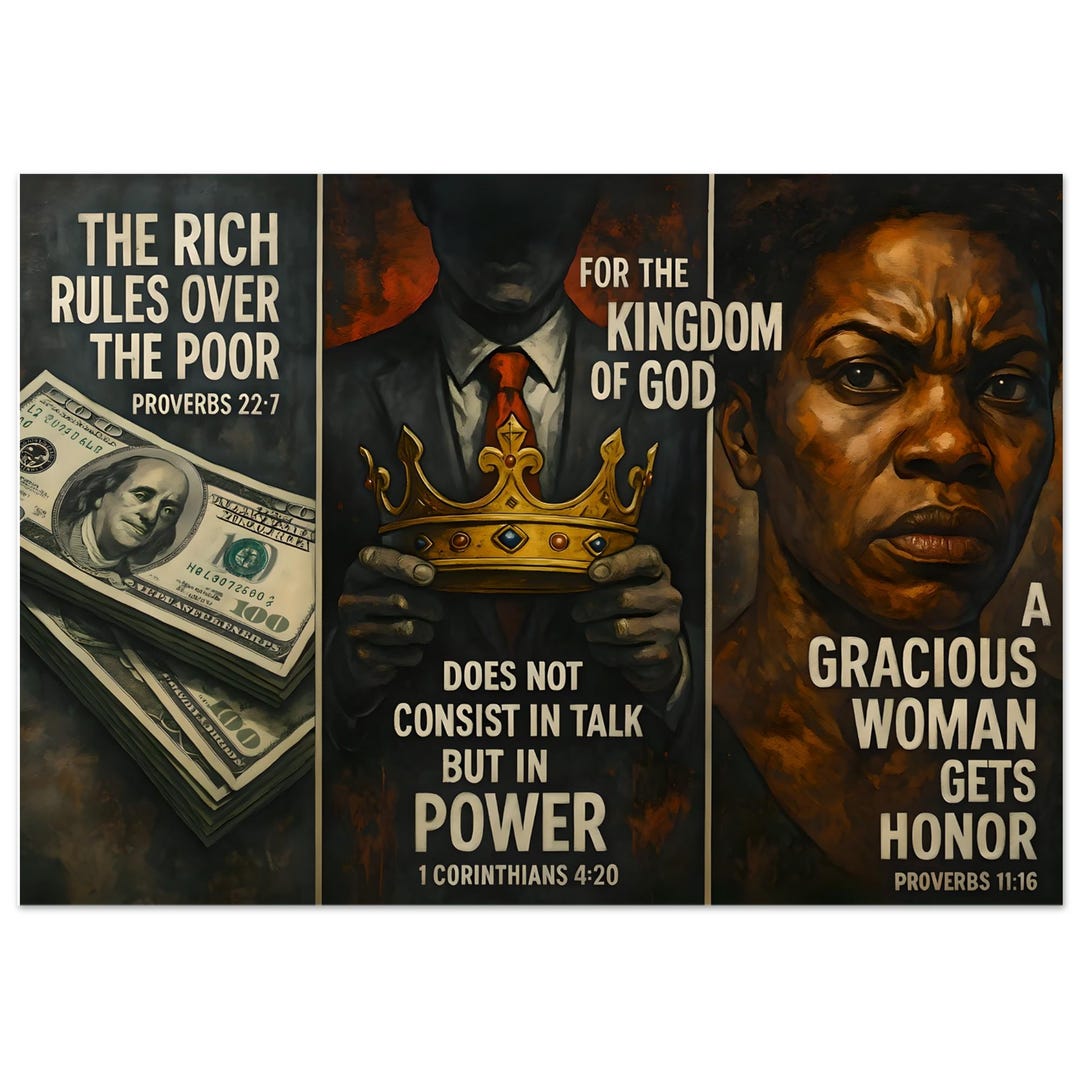 Money Power Respect Biblical Wall Art - 70x100 Cm / 28x40 - Etsy