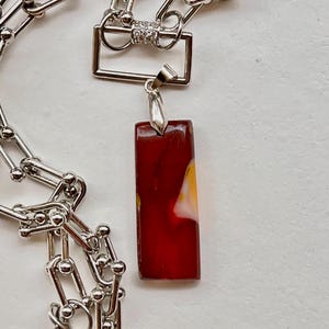 5-2025 Mookait Edelstein Anhänger Halskette, U LinkGemstone Halskette, Edelsteinkette.  Geschenk für sie
