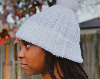 Crochet Winter Beanie with Pom Pom | Custom Crochet Hat for Adults