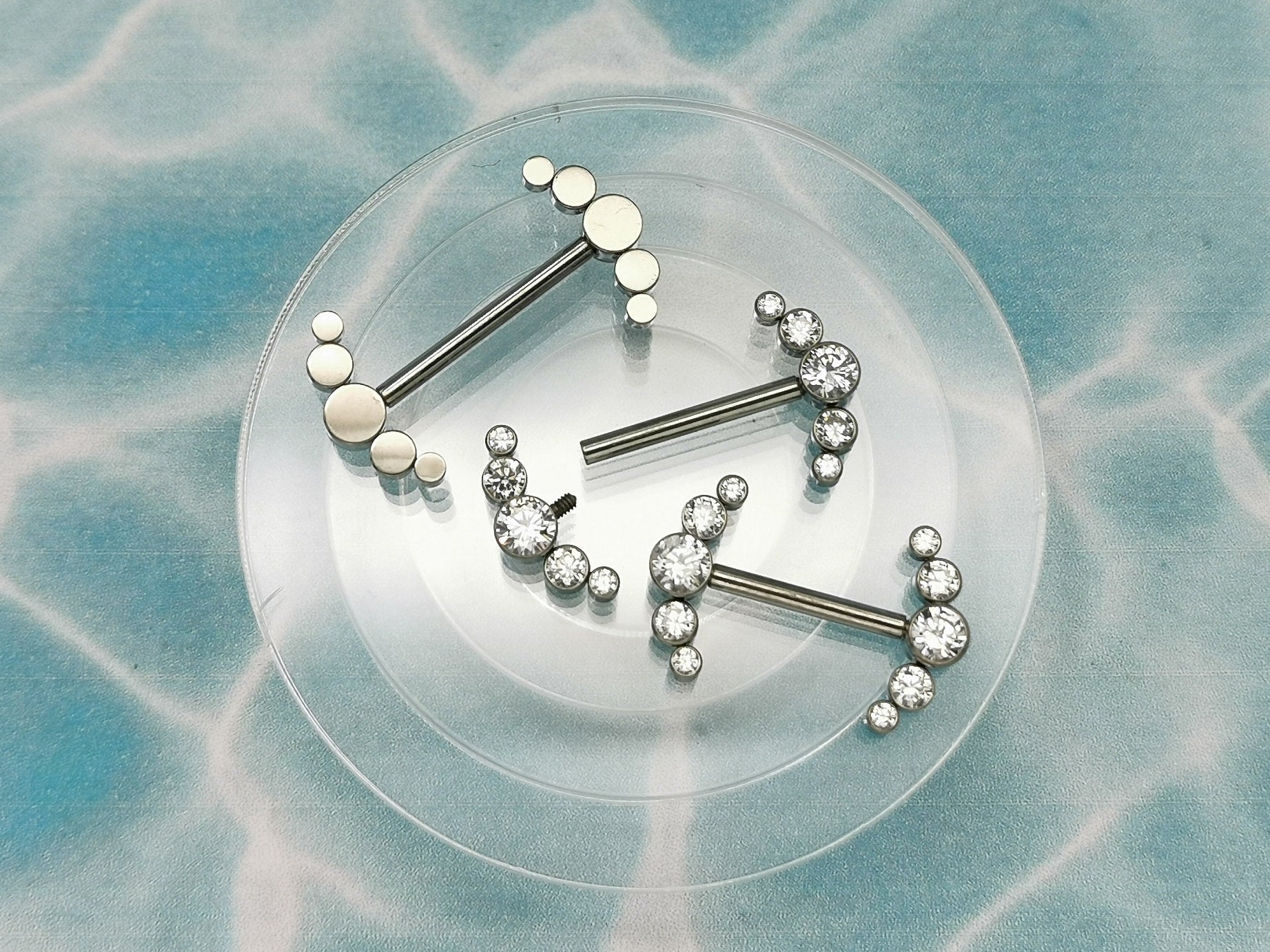 Titanium Cone / Spike Nipple Barbell, Nipple Jewelry Studs 16g 14g