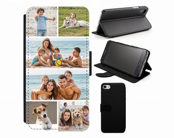 Personalised Phone Case for iPhone 17 | iPhone 16 iPhone 15 iPhone 14 iPhone 13 iPhone 12 iPhone 11 Samsung S25 Leather Flip Foldable Cover