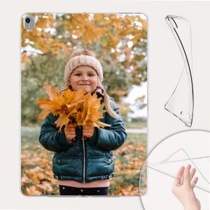 Coque personnalisée pour iPad, iPad 11e génération, iPad 10e génération, iPad 8e génération, iPad 10.2 iPad 9e génération, iPad Air 4/5 collage photo, gel silicone transparent image 2