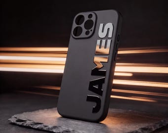 Embossed Name iPhone Case | Glossy Personalised Design Custom