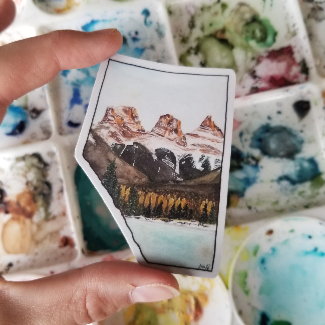 Three Sisters Alberta Sticker| Canmore Sticker | Mountain Sticker ...