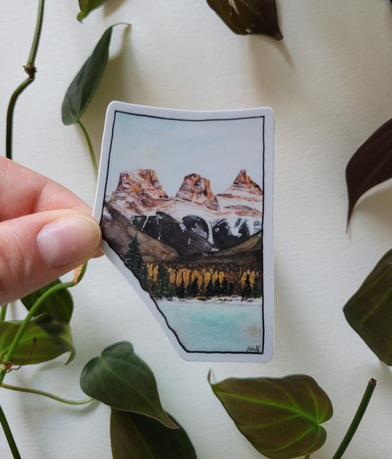 Three Sisters Alberta Sticker| Canmore Sticker | Mountain Sticker ...
