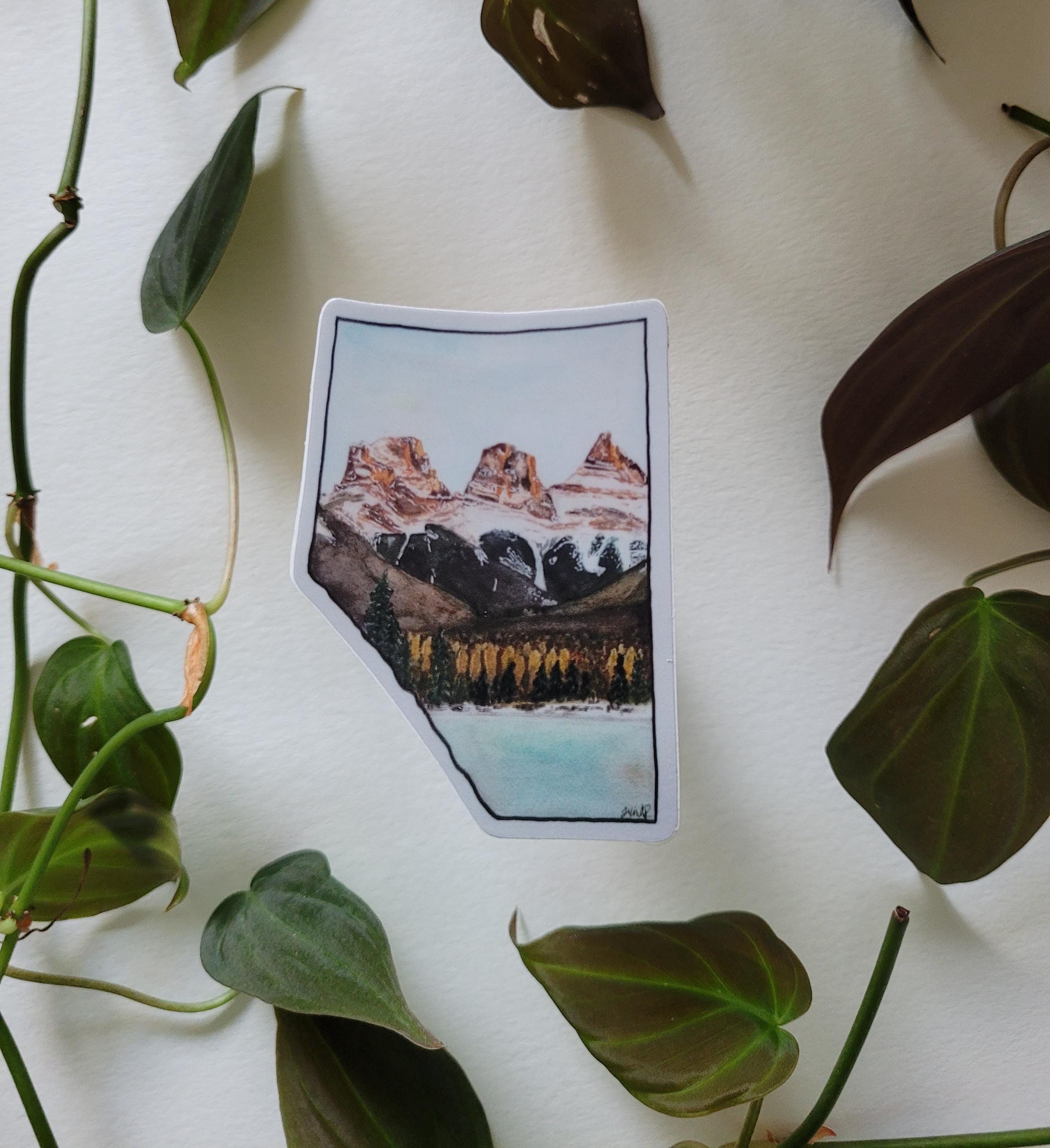 Three Sisters Alberta Sticker| Canmore Sticker | Mountain Sticker ...