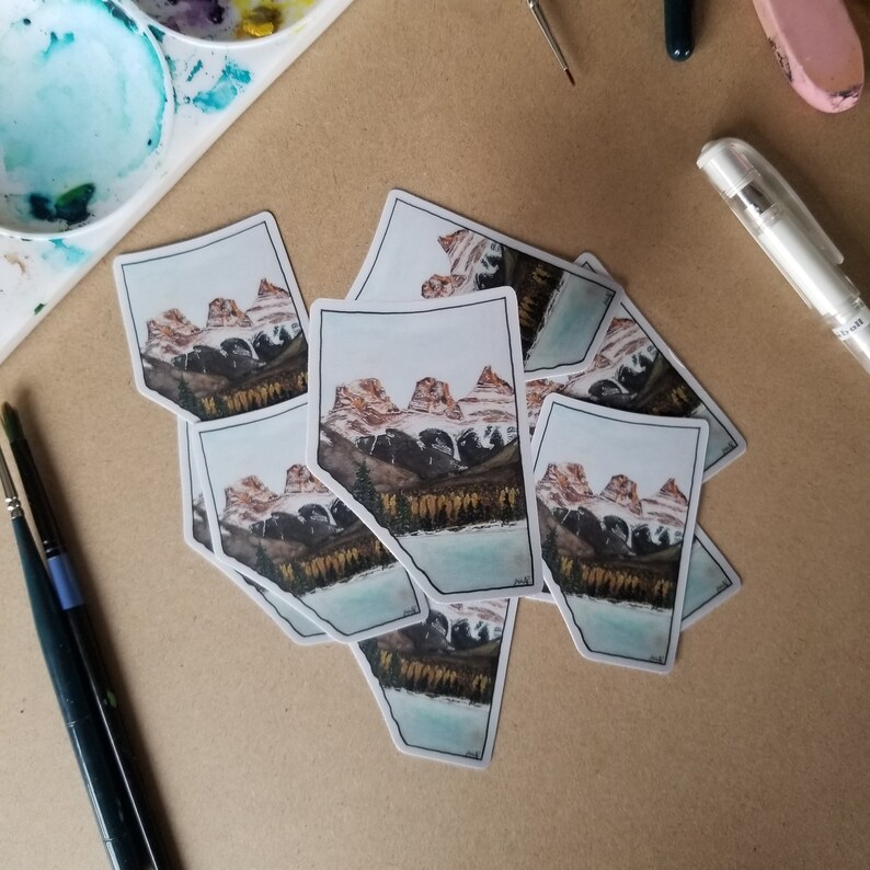 Three Sisters Alberta Sticker| Canmore Sticker | Mountain Sticker ...