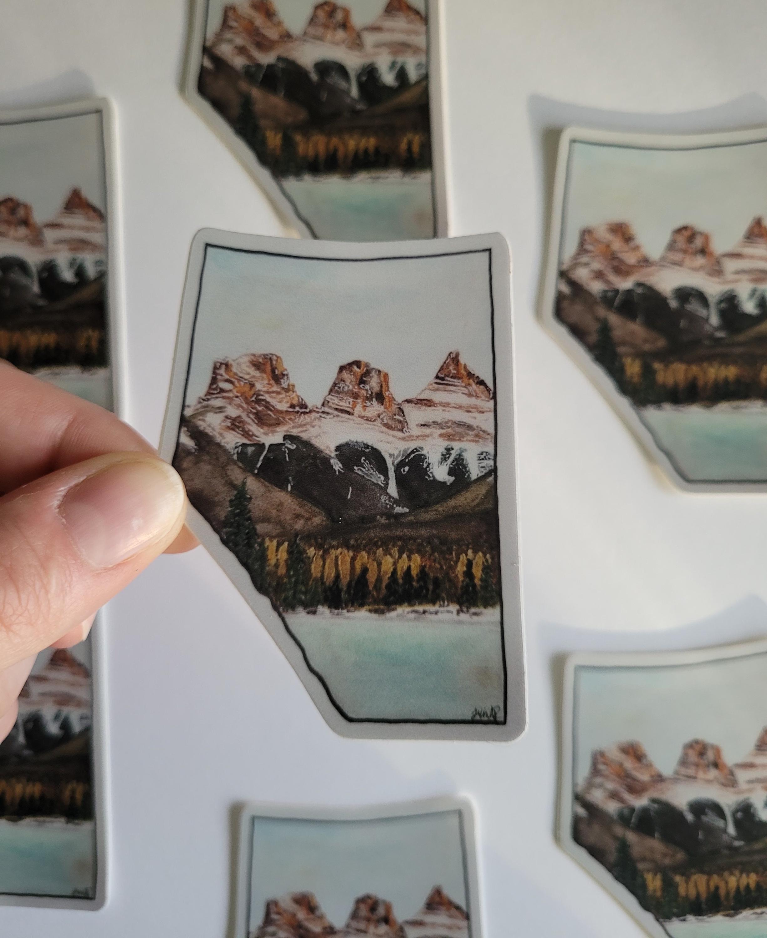 Three Sisters Alberta Sticker| Canmore Sticker | Mountain Sticker ...