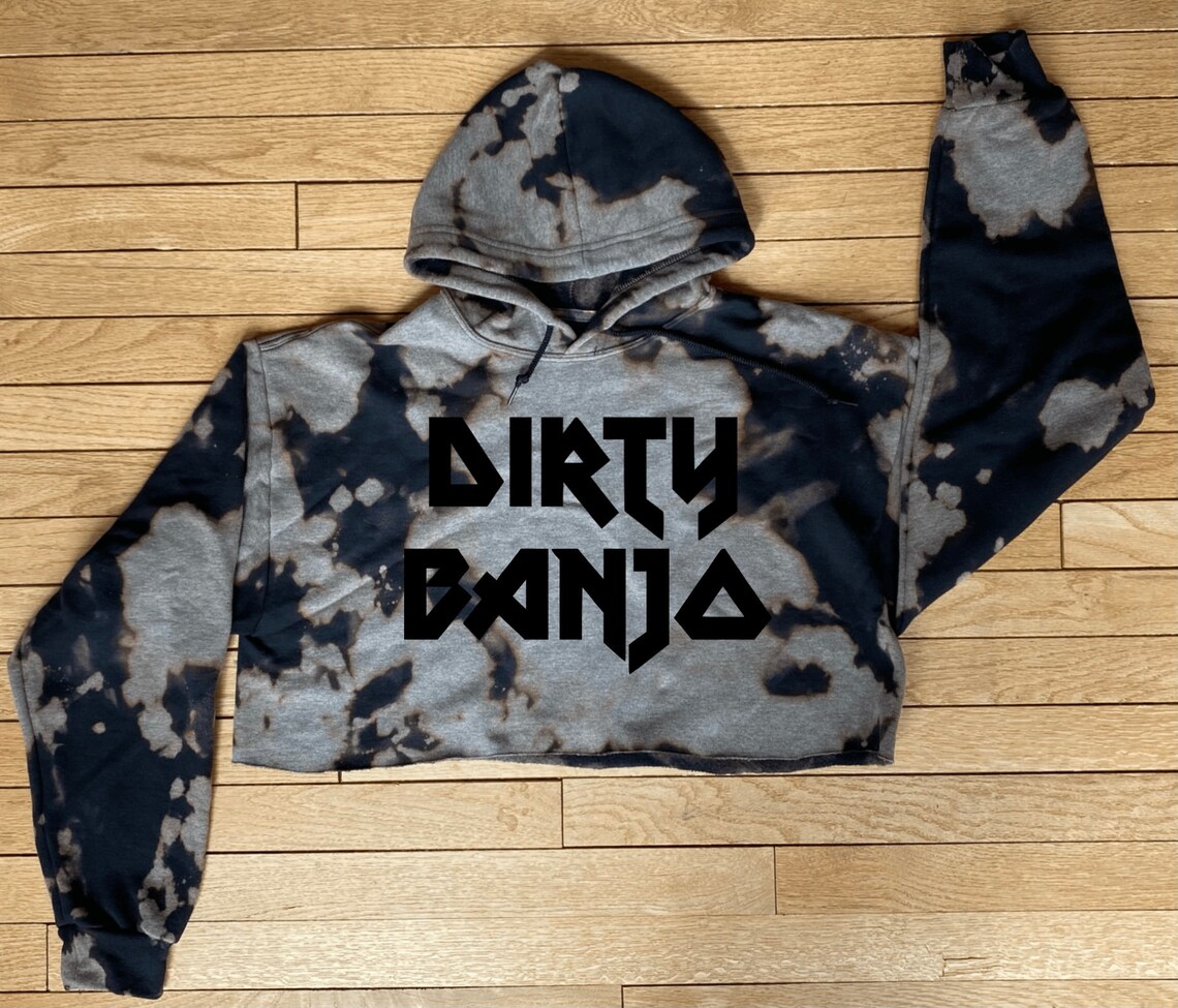 Bleach Cropped Hoodies Etsy