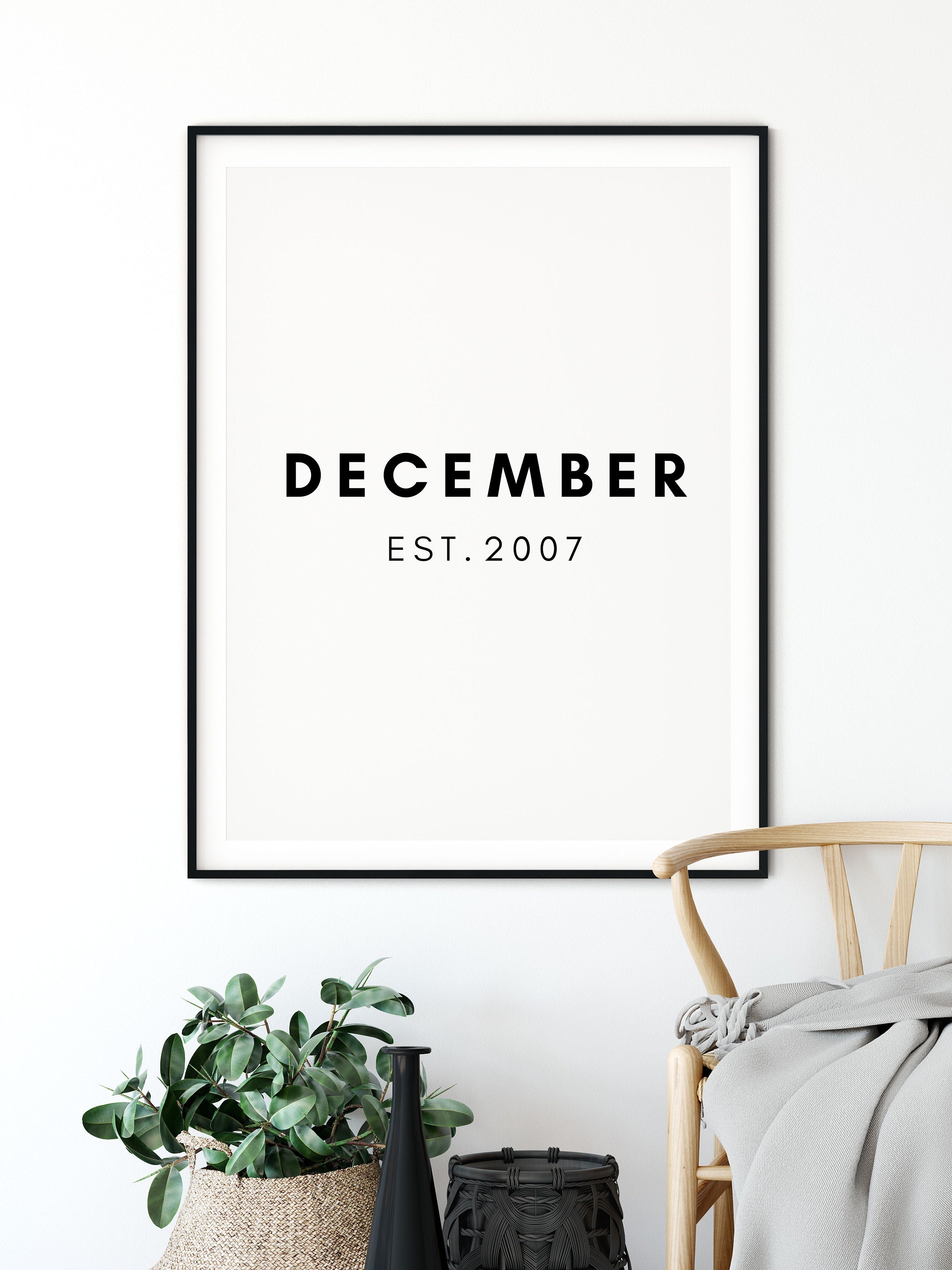 Year Established Wall Art Print Year Established Art Wall Etsy