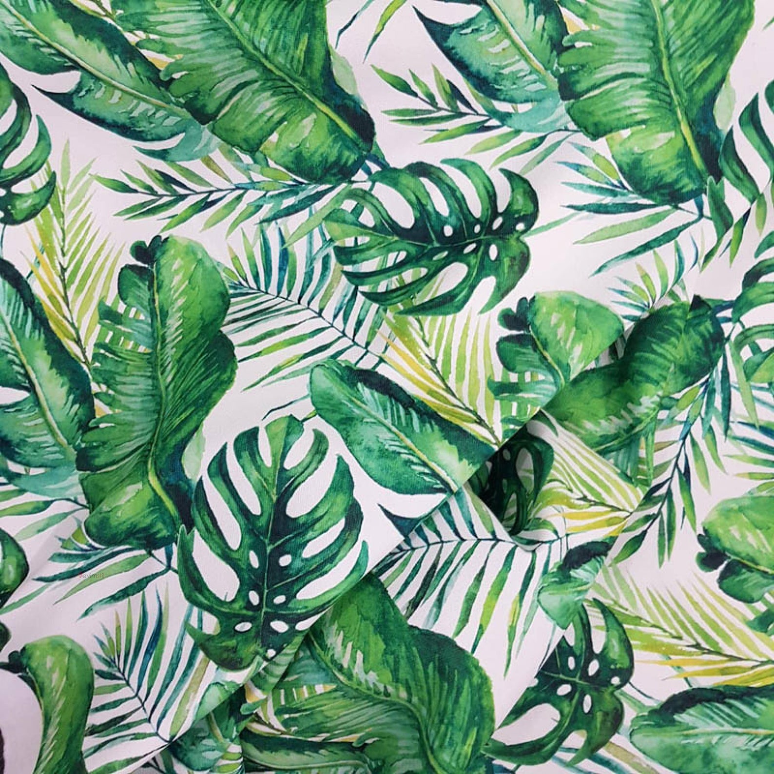 Leaf Pattern Fabric Digital Printed Decorative Upholstery Etsy