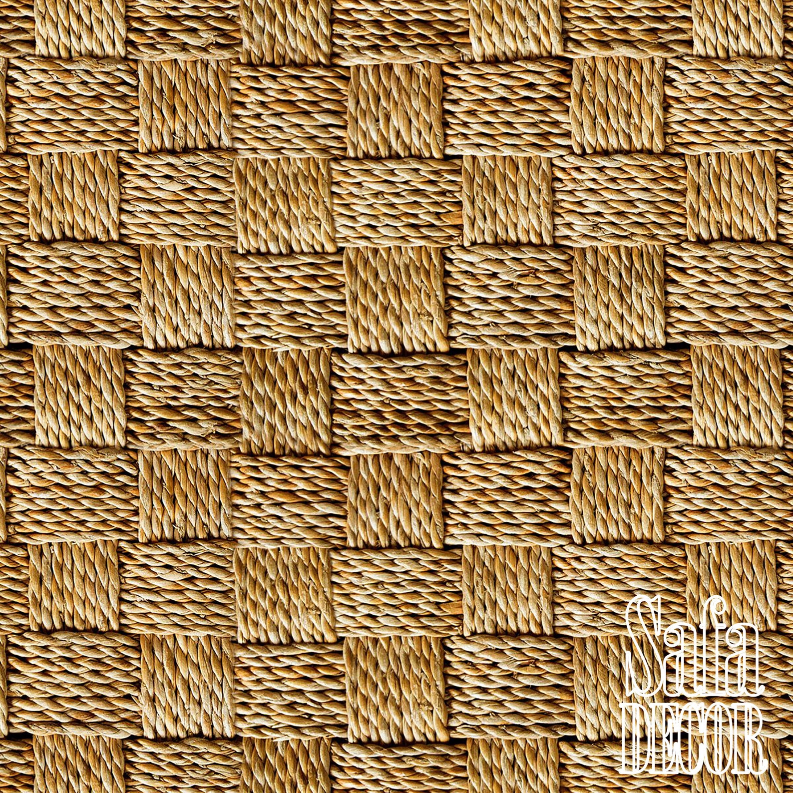 Wicker Look Patterned Digital Printed Upholstery Fabric by the Etsy