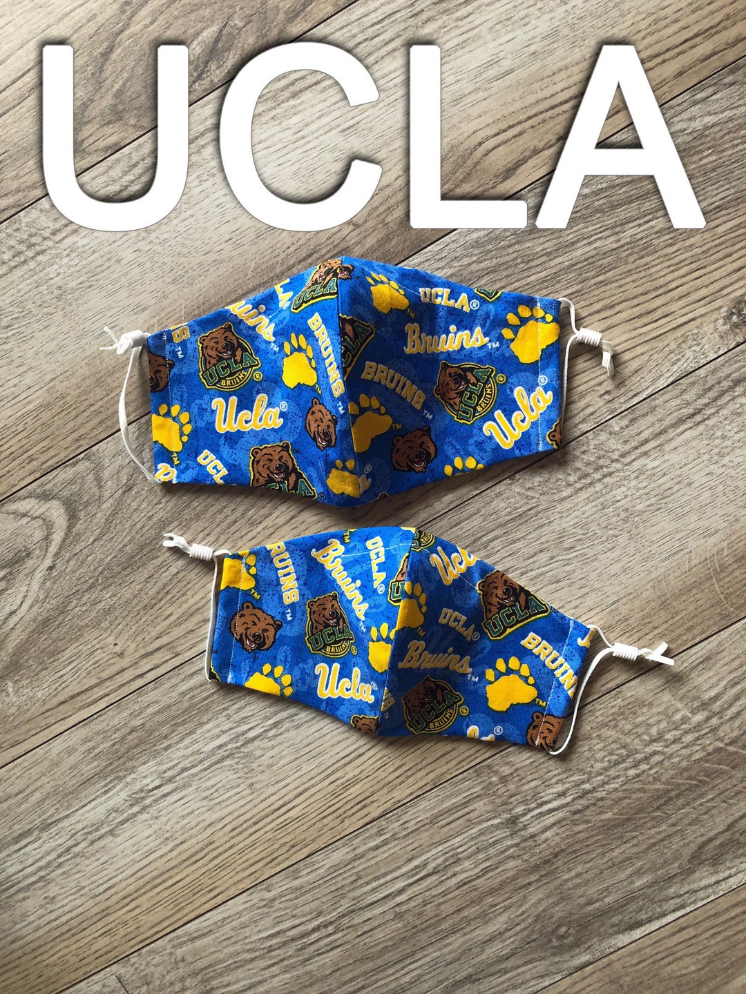 UCLA Face Masks Adult & Child Sizes 2layer Olson Pocket Etsy