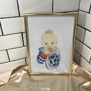 Realistic baby/children portrait - handmade - from photos and to order